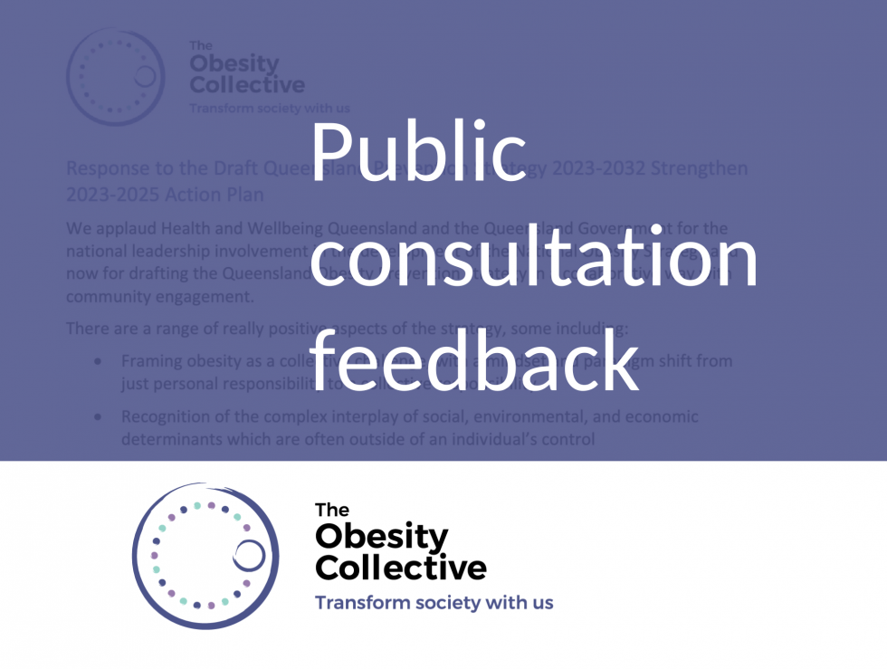 Feedback Submission Queensland Obesity Prevention Strategy The